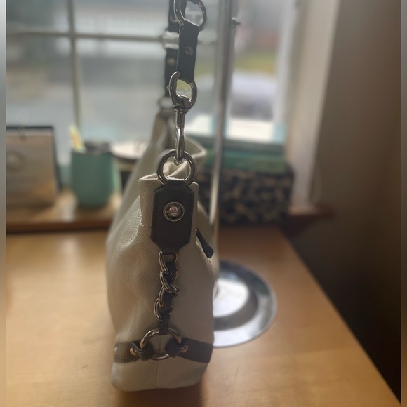 Coach Carley Ivory Leather Shoulder Bag; EUC - Picture 10 of 16